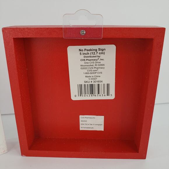 2 Christmas Wood Decor Signs Set Jolly Man No Peeking Holiday Santa Claus - Picture 4 of 7